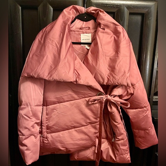 Pink Wrap Puffer Jacket by Avec Les Filles - Picture 5 of 11